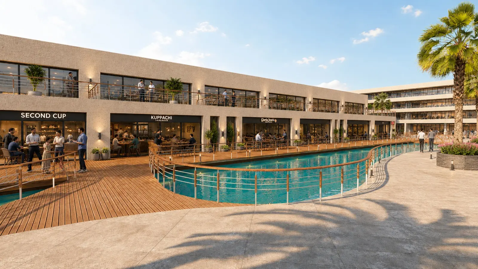 Canal-side retail